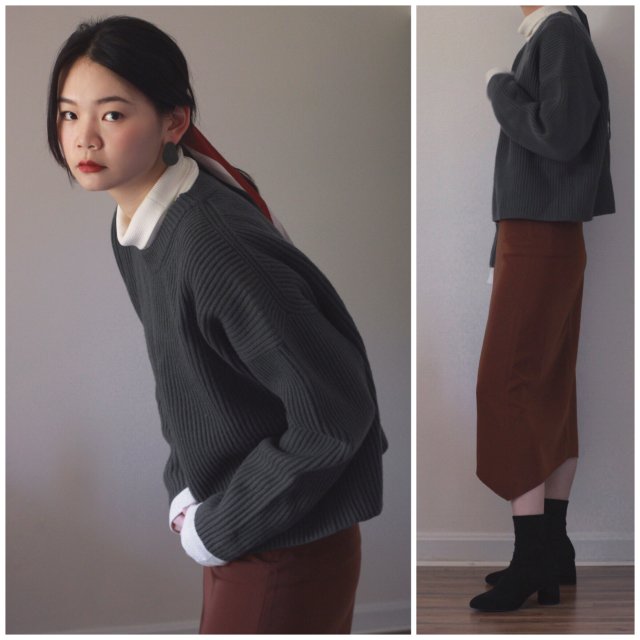 穿搭 | 复古绿的Uniqlo毛衣...