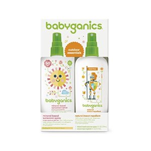 Babyganics Baby Sunscreen Spray 50 SPF and Bug Spray, 6oz each