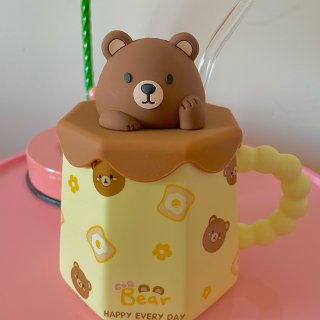🤎💛🧡超级可爱的小🐻熊熊水杯！...