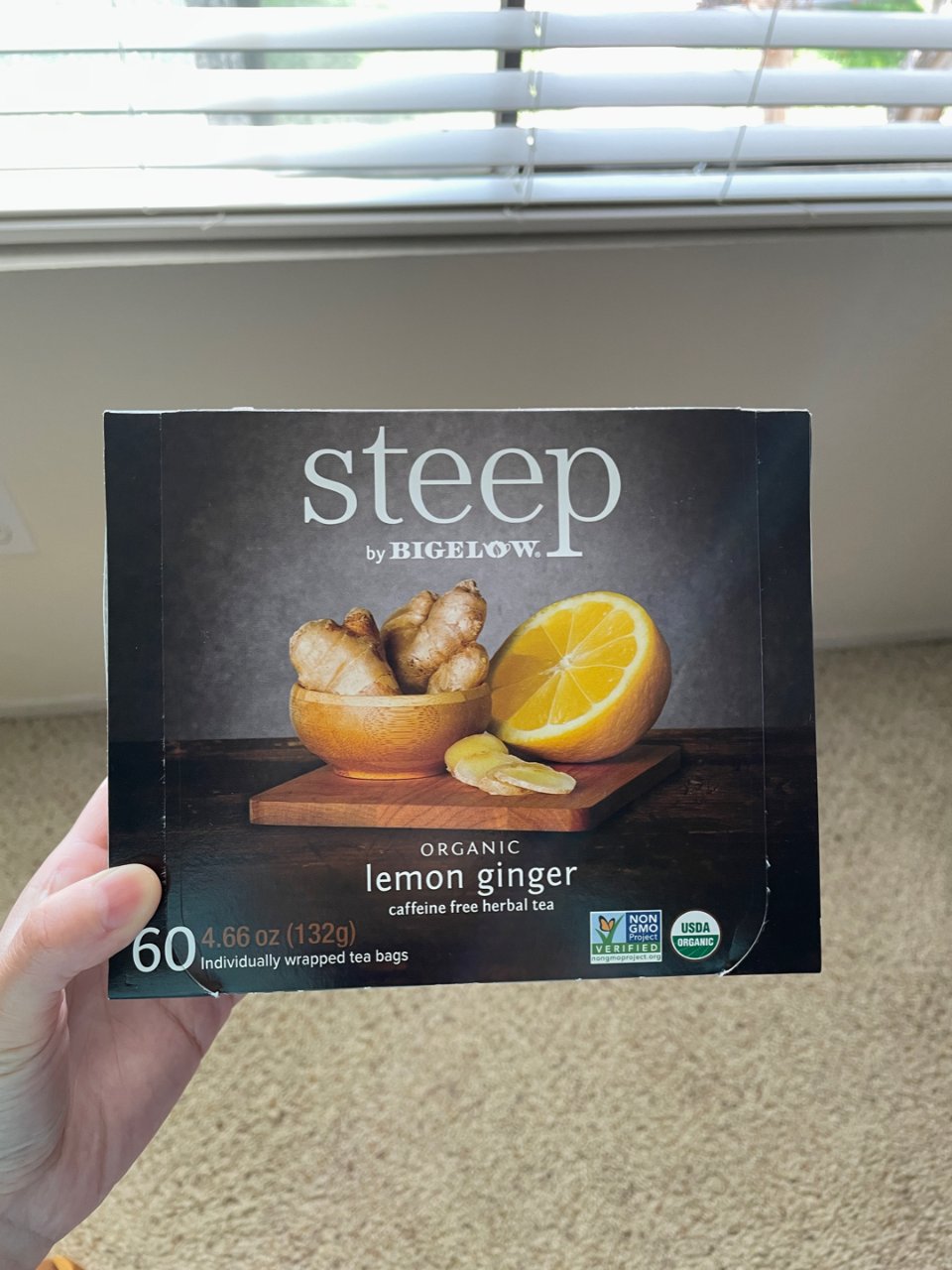 steep by Bigelow Lemon Ginger Herbal Tea ( 60 ct.) - Sam's Club