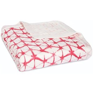 aden + anais Silky Soft Dream Blanket, berry shibori @ Amazon.com
