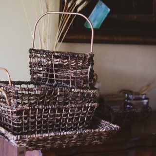 Woven Flatware Caddies, Condiment Caddies, Baskets, Storage, Trays and More! | WoodardandCharles.com