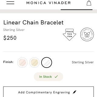 Linear Chain Bracele...