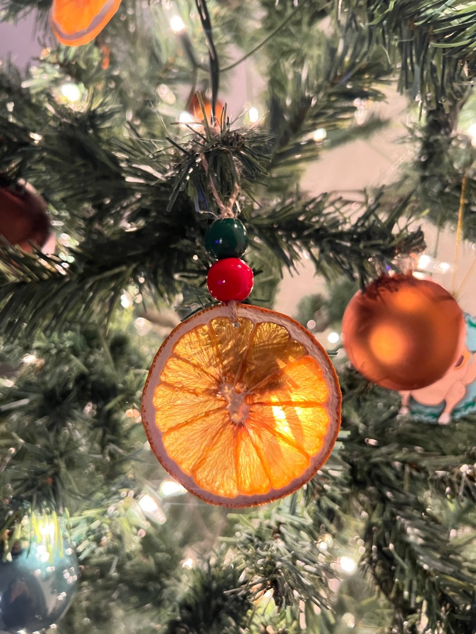 自制烤橙子片ornament...