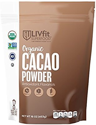 LIVfit Superfood Organic Cacao Powder 100% Raw Organic Cacao Powder @ Amazon.com