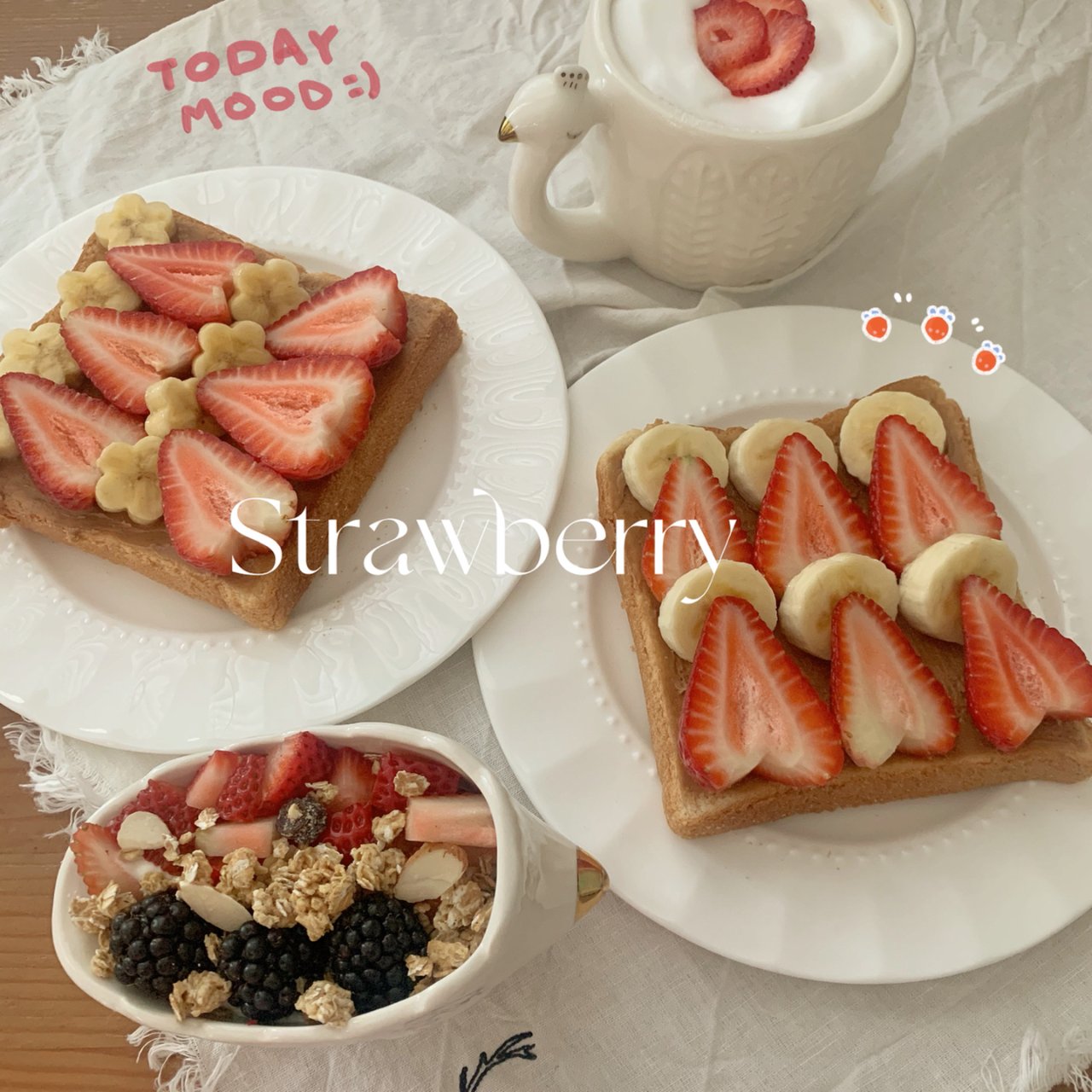 小學生早餐｜草莓🍓水果吐司
