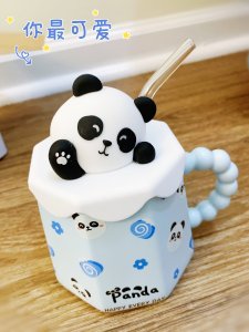 🐼夏日小清凉 爱上喝水的可爱熊猫吸管杯