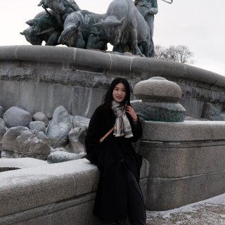 Denmark｜冬日里的吉菲昂女神喷泉...