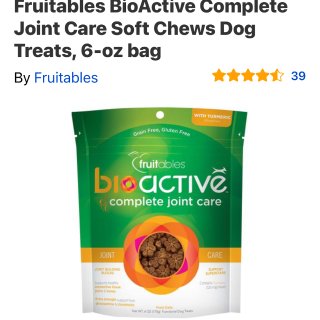 FRUITABLES BioActive Complete Joint Care Soft Chews Dog Treats, 6-oz bag - Chewy.com