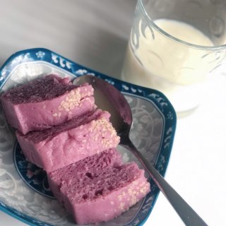糕点｜松软清甜的紫薯米糕...
