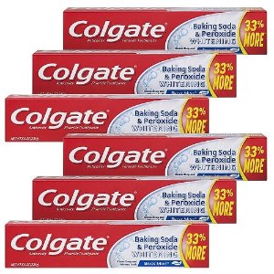 Colgate Baking Soda and Peroxide Whitening Toothpaste - 8 ounce (6 Pack)