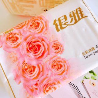 银雅 粉红玫瑰🌹花色包装纸巾...