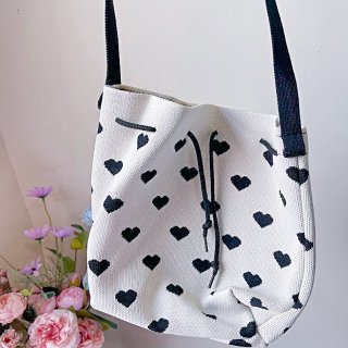 2023 New Heart Pattern Fashion Knitted Bag | SHEIN USA
