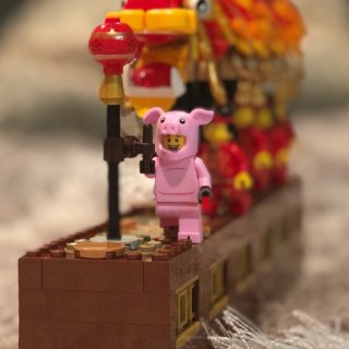 Lego新春小猪舞龙🐷🐲...