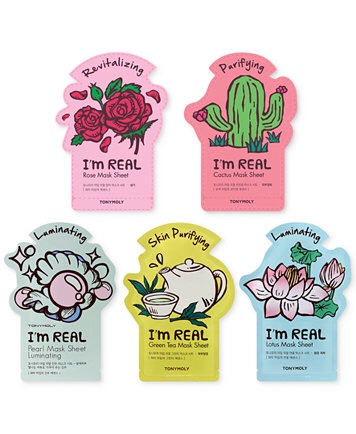 TONYMOLY 5-Pc. I'm Real Sheet Mask Set - Skin Care - Beauty - Macy's