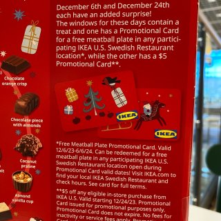 IKEA 圣诞倒数日历，有礼卡和餐券相送...