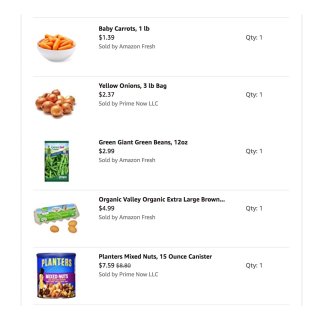Amazon Prime Now买菜...