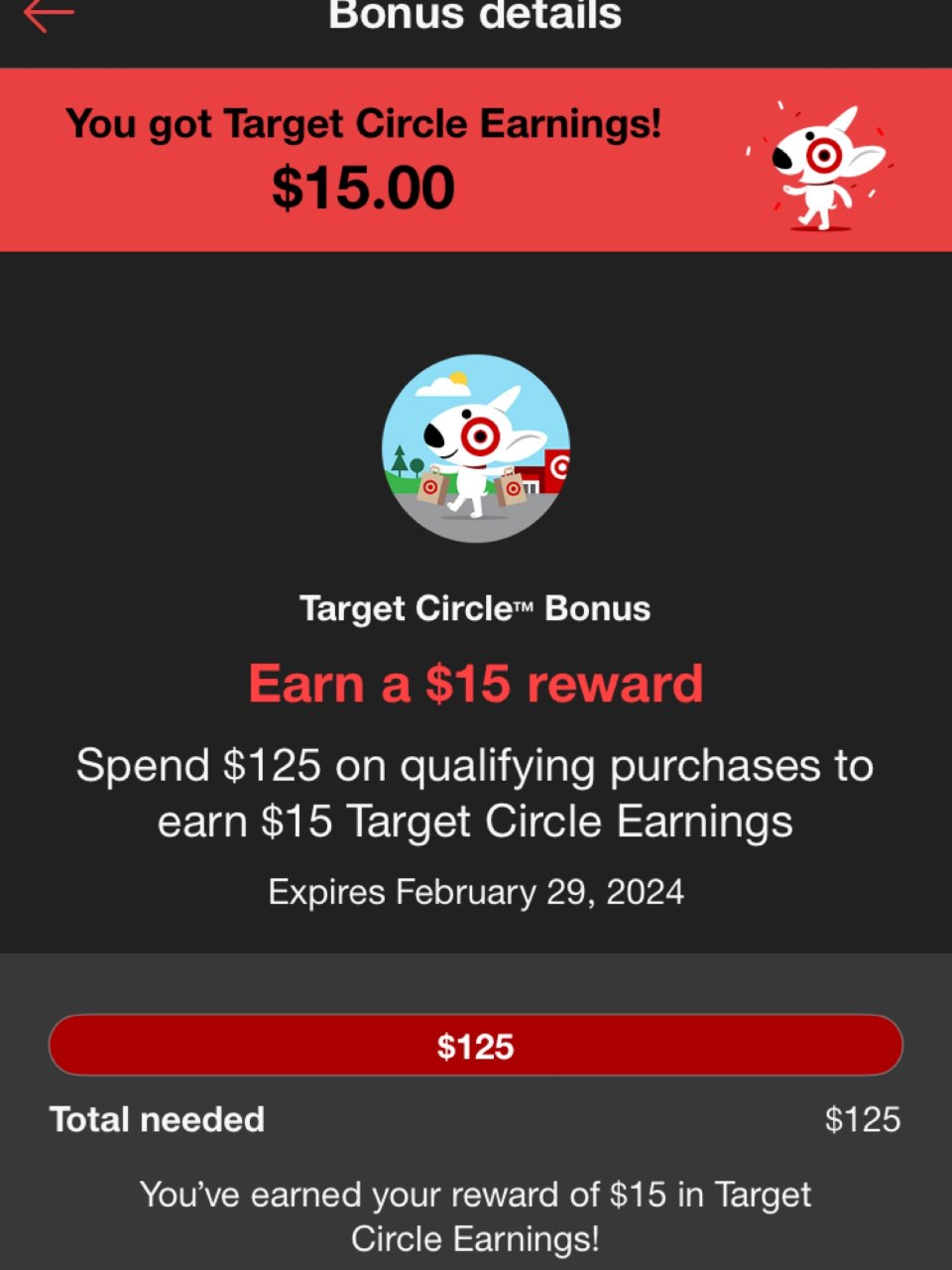 Target circle bonus 