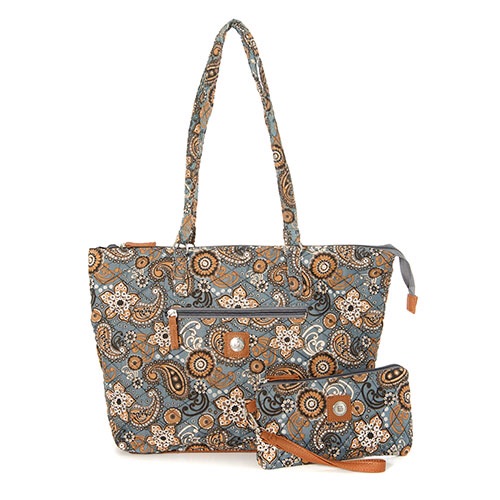 Stone Mountain Quilted Paisley Print Tote 印花手提包