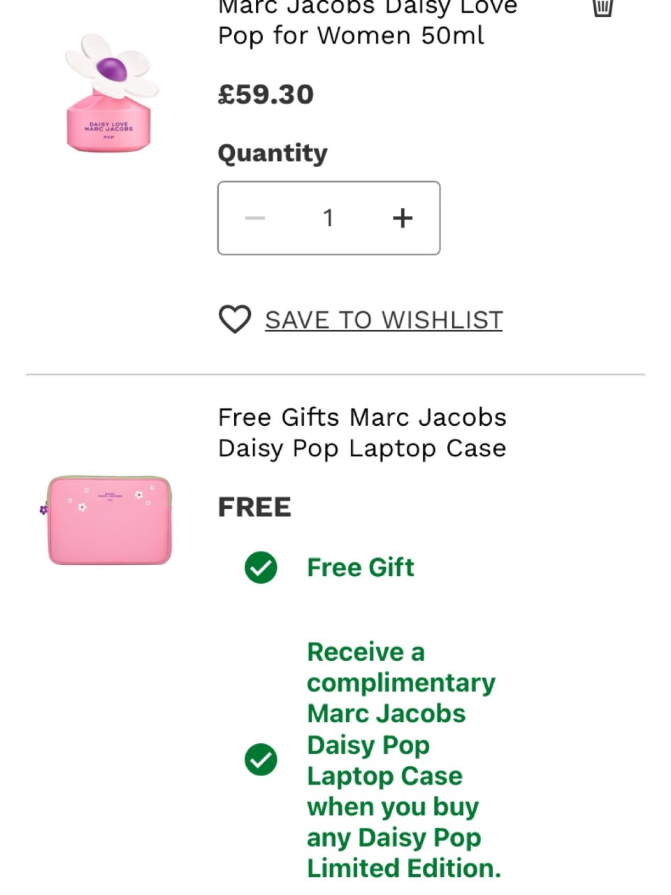 lf买Marc Jacobs香水送电脑包...
