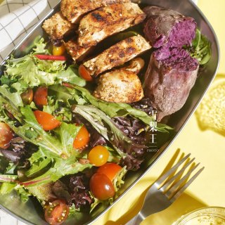 健康餐｜🥗沙拉鸡胸肉紫薯🍠好吃的酱料让它...