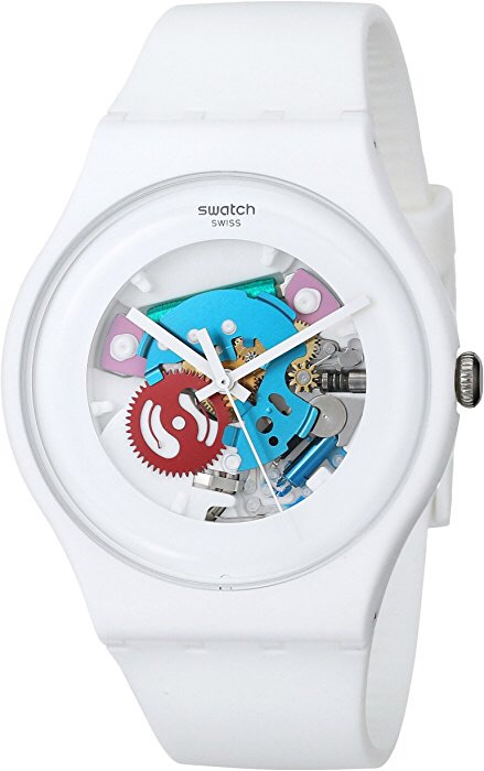Swatch 炫彩系列镂空石英表（透视白）