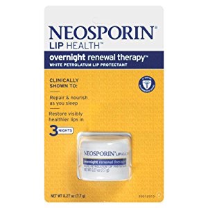 Neosporin Lip Health Overnight Healthy Lips Renewal Therapy Petrolatum Lip Protectant, 0.27oz.(2个）