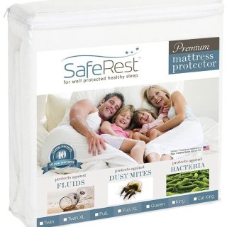 SafeRest低过敏性防水床垫保护套...