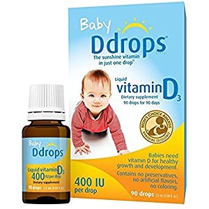 Ddrops 婴儿维生素D3滴剂 400IU，90滴(2.5ml)