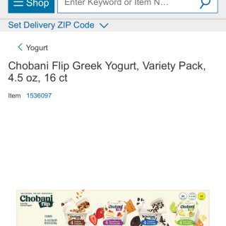 Chobani Flip Greek Yogurt, Variety Pack, 4.5 oz, 16 ct | Costco