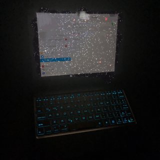超级酷炫的ipad发光键盘土豪金保护壳...