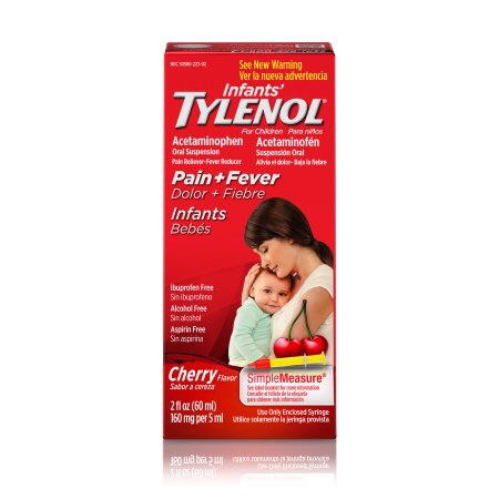 Infants' TYLENOL® Oral Suspension, Fever Reducer and Pain Reliever, Cherry, 1 fl oz 泰诺婴儿款