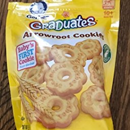 Gerber Graduates Arrowroot Cookies Pouch, 5.5 Ounce (Pack of 4): 饼干