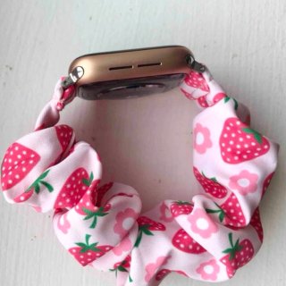 Strawberry Pattern Scrunchie Design Watchband Compatible With Apple Watch | SHEIN USA