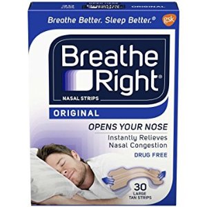 Breathe Right Drug-Free Nasal Strips for Better Breathing, Tan, Large, 30 count