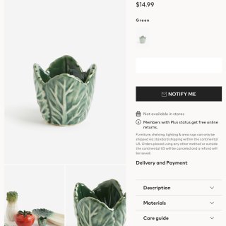 H&M Home 蔬菜系列陶瓷餐具...