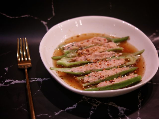 ❤️秋葵镶虾/好吃到一下吃掉一盘❤️