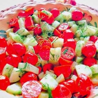 tomato cucumber dill salad