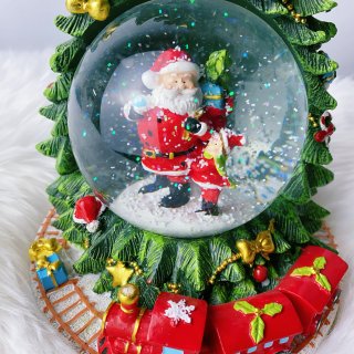 圣诞装饰｜Santa火车🎄灯光音乐水晶球...