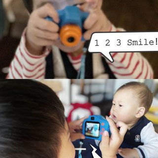 当三岁小娃拥有一台照相机📷...
