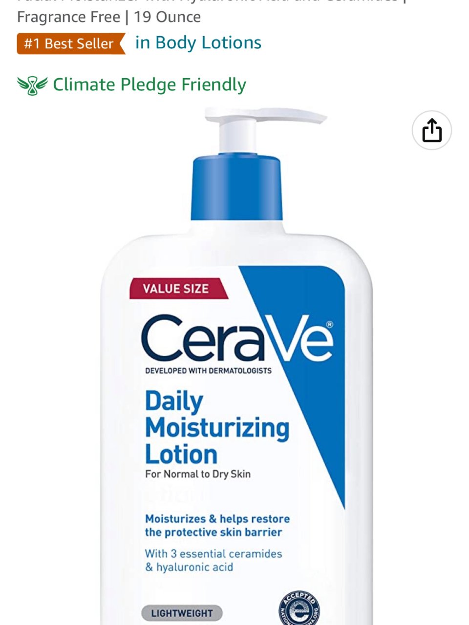 CeraVe 日常保湿乳液。（二）。  ...