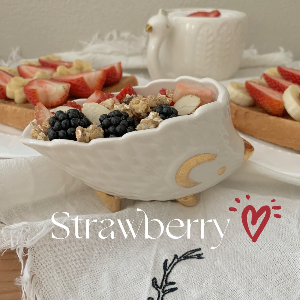 小學生早餐｜草莓🍓水果吐司