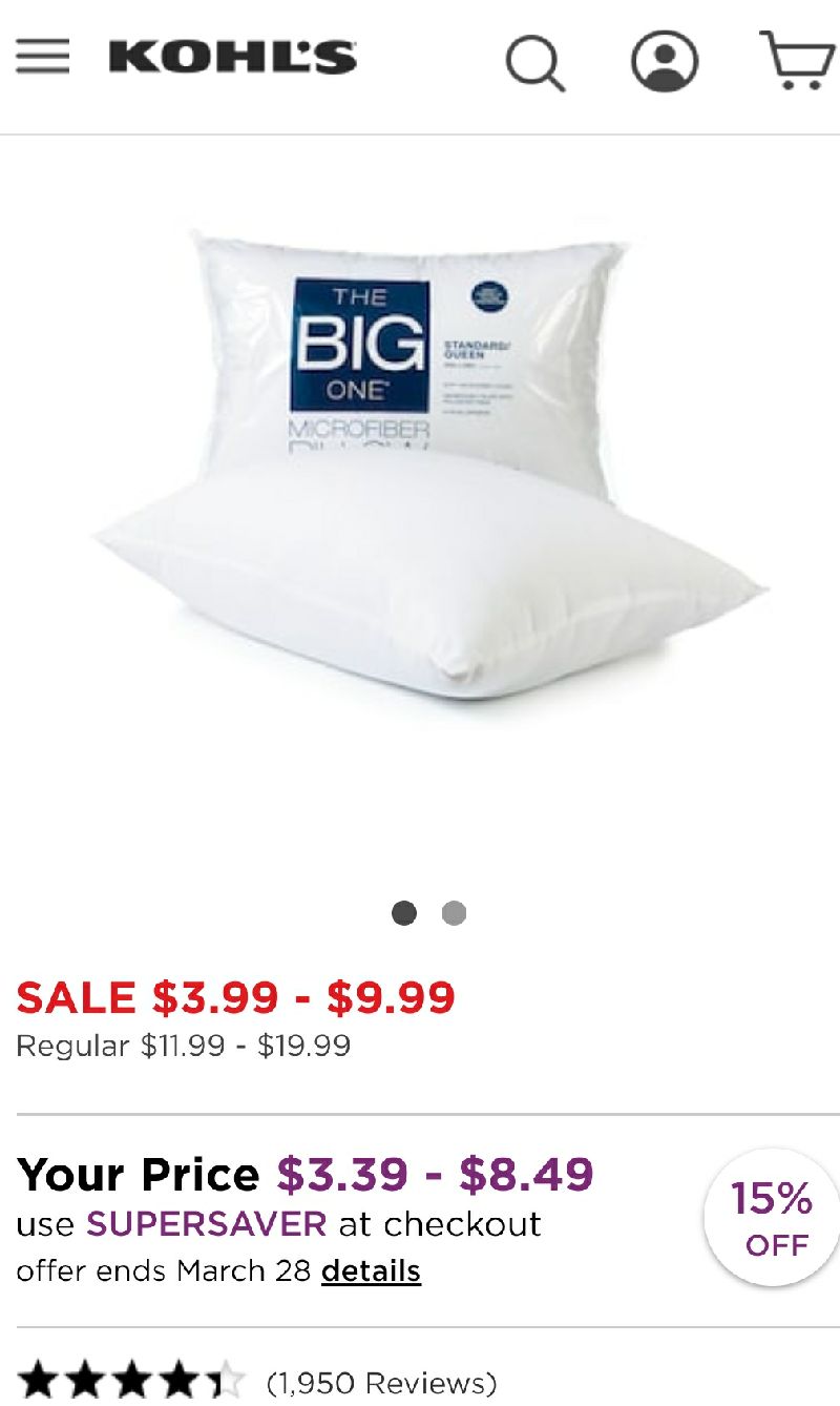 The Big One® Microfiber Pillow 枕头