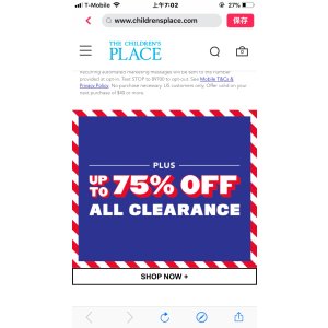 至低2.5折 Kids Clothes & Baby Clothes | The Children s Place | $10 Off*
