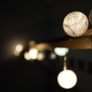 兒童房裝飾- 浪漫氣氛的棉線球LED燈💓...