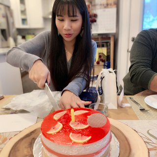 手作生日蛋糕｜粉紅檸檬慕斯蛋糕🎂...