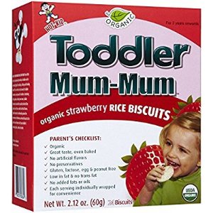Baby Mum-Mum 旺仔有机米饼，草莓口味，2.12 oz