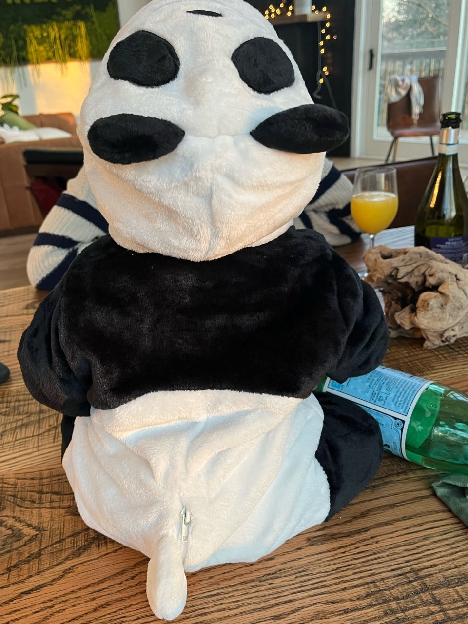 Infant Baby Black & White Cute Panda Pattern Soft Hooded Bodysuit With Zipper - Temu