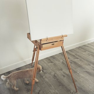 U.S. Art Supply Coronado Large Wooden French Style Field and Studio Sketchbox Easel with Artist Drawer, Palette, Premium Beechwood - Adjustable Wood Tripod Easel Stand for Painting, Sketching, Display : Arts, Crafts & Sewing
