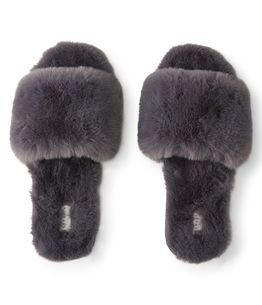 Faux Fur Slide Slipper超美毛绒拖鞋 两色可选
